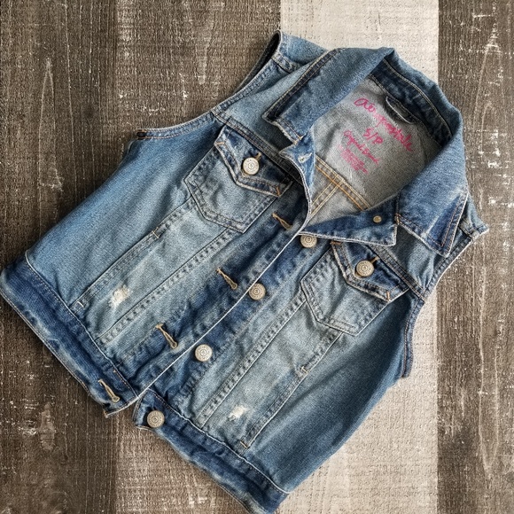 Aéropostale | Distressed Denim Vest - Picture 2 of 8
